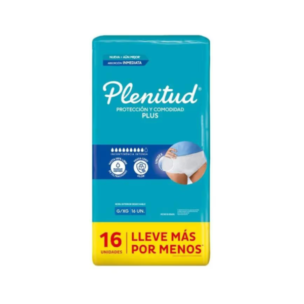 Ropa interior Plenitud G-XG Plenitud Protect Plus Ropa Interior Unisex G/XG – 16 unidades